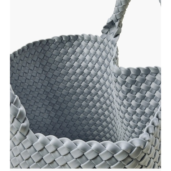 Naghedi Light Blue Woven Tote Bag - Picture 5 of 16